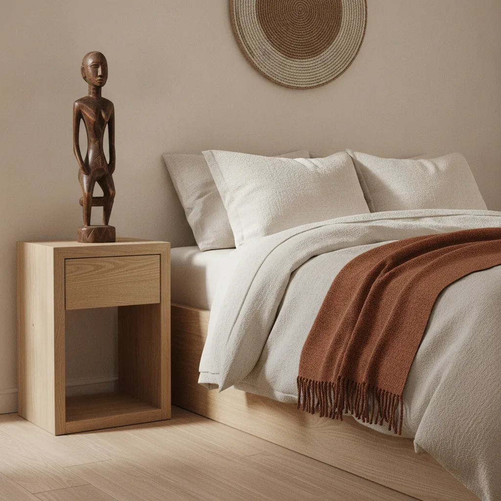 chambre style afro scandinave