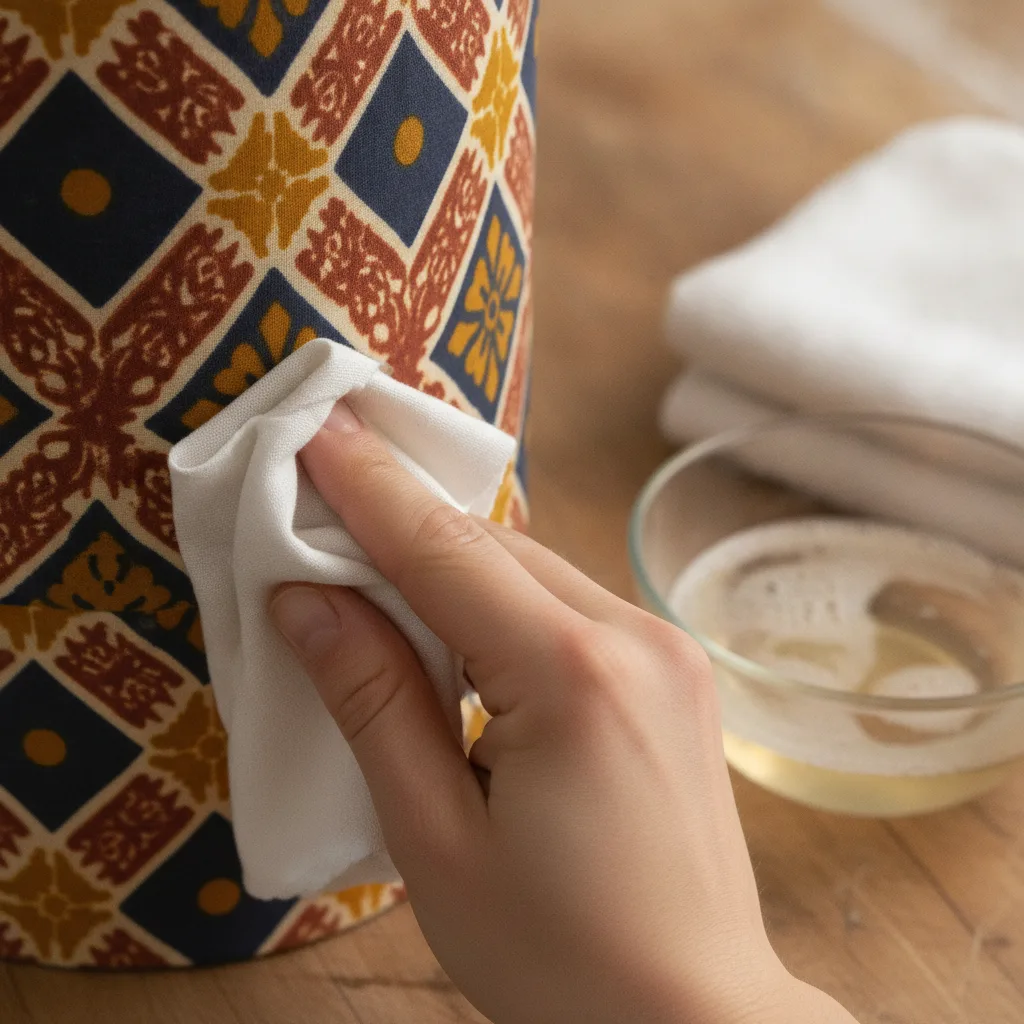 entretien tissu wax abat-jour